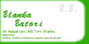 blanka batori business card